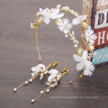 Flower Wedding Gold Leaf Crystal Headpiece Bridal